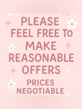 Pink Negotiable Offers Graphic Sign